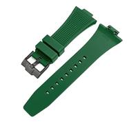 JVEIWAD Bracelet en caoutchouc compatible avec Tissot PRX Powermatic 40 mm, boucle acier inoxydable, bracelet de montre sport silicone à dégagement rapide amélioré, 12(Green black)