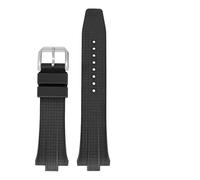 JVEIWAD Bracelet en caoutchouc fluoré compatible avec la montre de sport Citizen NJ0150 NJ0151 ME Color Series FKM à extrémité convexe et dégagement rapide, 9 mm(Black silver)