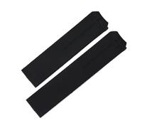 JVEIWAD Bracelet en silicone compatible avec Tissot 1853, compatible Tengzhi T-Touch Original T013, bracelet caoutchouc T047T081T33, noir et orange(Black-no buckle,20mm)