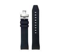 JVEIWAD Bracelet sport en caoutchouc 21 mm/22 mm compatible avec Tissot Sea Star T120, bracelet de rechange incurvé silicone étanche for montre plongée T120417A for homme(Coal Black,21mm)