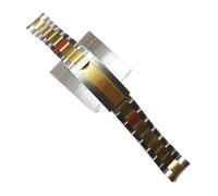 JVEIWAD Bracelets de montre 20 mm largeur, boucle coulissante en acier inoxydable massif, compatible avec boîtier NH35, bracelet Oyster poli et brossé(02)