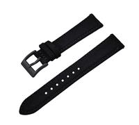 JVEIWAD Bracelets de montre en cuir et nylon mélangés à dégagement rapide, 18 mm, 20 mm, 22 mm, for SKX007 et SKX009(Black Black,22mm)