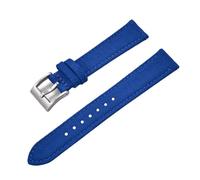 JVEIWAD Bracelets de montre en cuir et nylon mélangés à dégagement rapide, 18 mm, 20 mm, 22 mm, for SKX007 et SKX009(Blue Silver,18mm)