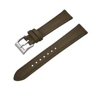 JVEIWAD Bracelets de montre en cuir et nylon mélangés à dégagement rapide, 18 mm, 20 mm, 22 mm, for SKX007 et SKX009(Olive Green Silver,20mm)