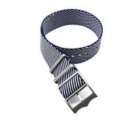 JVEIWAD Bracelets de montre Tudor en nylon avec anneau mobile, boucle bronze/argent, for bracelet en nylon 20 mm 22 mm(Navy white,22mm)