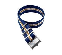 JVEIWAD Bracelets de montre Tudor en nylon avec anneau mobile, boucle bronze/argent, for bracelet en nylon 20 mm 22 mm(Blue white orange,22mm)