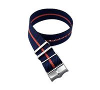 JVEIWAD Bracelets de montre Tudor en nylon avec anneau mobile, boucle bronze/argent, for bracelet en nylon 20 mm 22 mm(Black navy red,22mm)