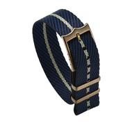 JVEIWAD Bracelets de montre Tudor en nylon avec anneau mobile, boucle bronze/argent, for bracelet en nylon 20 mm 22 mm(BBT-Black blue khaki,20mm)
