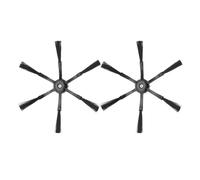 JVEIWAD Brosse latérale à 6 bras compatible avec l'aspirateur robot XiaoMi Roborock S50 S55 S6 S6 Pure S5 Max S6 MaxV S7 T7S Plus, pièces et accessoires(Black-2pcs)