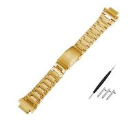 JVEIWAD Chaîne en acier inoxydable compatible avec les bracelets de montre Casio G-Shock GM-5600/DW5600/5610/GM-2100 GA2100 DW-5600, 16 mm modifié(Gold,GM5600)