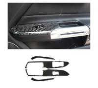JVEIWAD Compatible avec Ford Mustang GT 2015-2021 Accessoires en fibre de carbone for vitres de voiture, interrupteur de levage, panneau de commande, décoration, autocollant de garniture de couverture
