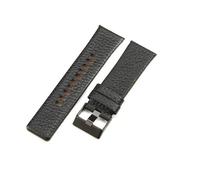 JVEIWAD Compatible avec les bracelets de montre en cuir vache, compatible Diesel Dz4323 1657 4318 Dz7312 Dz7257, 24, 26, 28, 30 mm, noir, marron, blanc(Black-Black buckle,32mm)