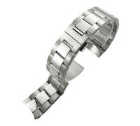 JVEIWAD Compatible avec Tissot V8 T106 1853 .417 T106417 Bracelet de montre incurvé en métal argenté massif 22 mm acier inoxydable