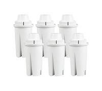 JVEIWAD Filtre à eau compatible avec les filtres à eau Brita et les carafes Brita standard Grand, Lake, Capri, Wave Classic 35557, OB03 et Mavea 10700(6 Pcs)