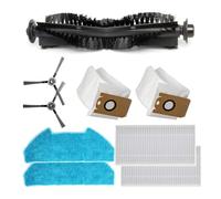 JVEIWAD Kit de remplacement for aspirateur robot Redkey R10, filtre, chiffon, sac à poussière, brosse latérale et accessoires.