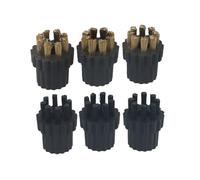 JVEIWAD Lot de 6 têtes de brosse en laiton et nylon for nettoyeur vapeur, compatibles avec les aspirateurs Steam Mop X5
