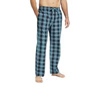 Jveyvth Pantalon de Pyjama 100% Coton pour Homme, Pantalons de Nuit Tissé à Carreaux, Pantalon de Pyjama D'intérieur Avec Poches