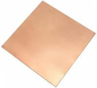 JvFbjLF 1 Morceau de Feuille de cuivre Pur T2, épaisseur 2Mm, adapté à l'artisanat, à la modélisation(100x150mm)