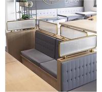 JvFbjLF Cloison for Restaurant, comptoir en Verre rayé translucide, cloison Basse, Grille Demi-Mur for Hot Pot, cloison de Gril 30/50 cm(Gold,30x70cm)