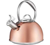 JvFbjLF Grande Bouilloire sifflante en Acier Inoxydable de 2,6 litres, élégante et de qualité supérieure, adaptée à, Une variété de poêles Courants, théière, cafetière(Rose Gold)