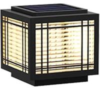 JvFbjLF Lampe Solaire d'extérieur for Poteau, éclairage de Paysage étanche for Portail, clôture, Panneau décoratif, Jardin, Cour(20cm)