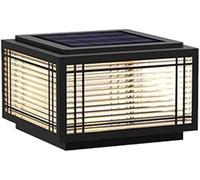 JvFbjLF Lampe Solaire d'extérieur for Poteau, éclairage de Paysage étanche for Portail, clôture, Panneau décoratif, Jardin, Cour(25cm)