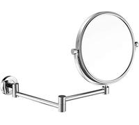 JvFbjLF Miroirs de maquillage muraux de 20,3 cm pour salle de bain, miroirs ronds avec grossissement (chromé, 10X)