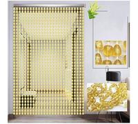 JvFbjLF Rideaux acryliques Champagne avec lanière for Salon, Chambre à Coucher, Balcon, cloison d'entrée, Rideaux décoratifs Personnalisables Jaune_80 brins-80 x 200 cm