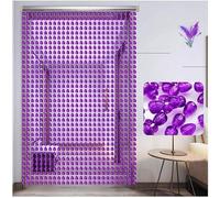 JvFbjLF Rideaux Acryliques Salon Lanière Chambre Balcon Entrée Cloison Rideaux Décoratifs Personnalisables -Violet_80 brins-80x200cm