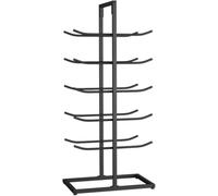 JvFbjLF Support de Rangement Mural for Tapis de Yoga, présentoir for Petits espaces, Bureau, Maison, Garage(Black,Hold 10)