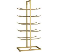 JvFbjLF Support de Rangement Mural for Tapis de Yoga, présentoir for Petits espaces, Bureau, Maison, Garage(Gold,Hold 20)