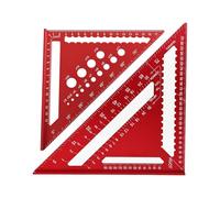 JVHLOV 2 Pièces Règle Triangulaire, Equerre Menuisier, Règle Triangulaire de Haute Précision en Alliage D'aluminium, Outil de Mesure en Alliage d'Aluminium de Haute Précision