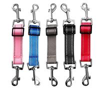JVHLOV Lot de 5 Clips pour Collier de Chien en Nylon Réfléchissant | Connecteur réglable de laisse entre harnais et collier, pour chiots et chiens, accessoire de sécurité