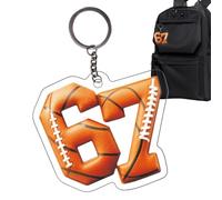 Jvjggag 2D Sport Keychain - Acrylic Backpack Decoration Charm for Bags, Keyring Accessory for Purse Handbag Wallet Birthday Party Favors Competition Prize Goodie Bag