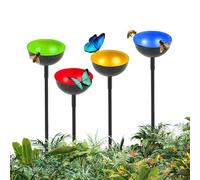 Jvjggag Abreuvoirs à Eau pour Abeilles | Pack de 4 Abreuvoirs à Abeilles pour Espaces Verts | Décoration Extérieure Résistante Rouille pour Cour Pelouse Arrière-Cour
