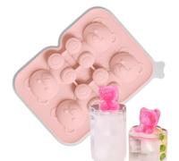 Jvjggag Bac à glaçons pour congélateur - En forme d'ours mignon en silicone de qualité alimentaire, pour cuisine, réfrigérateur, salle à manger, intérieur, famille, boissons, eau, whisky, famille