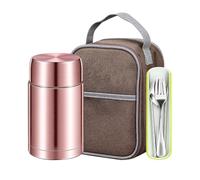 Jvjggag Bocal alimentaire isotherme de 1,2 l avec couverts et sac | Boîte à lunch thermique pour pique-nique, sport, mer, plage, plein air, camping, randonnée, escalade, voyage, bureau