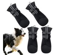 Jvjggag Chaussures Chien - 4 Pièces de Semelles Anti-Dérapantes pour Trottoirs Chauds - Protection Douce pour Chiens De Taille Moyenne À Grande - Destinées À Randonnée Marche Plein Air Été Jour