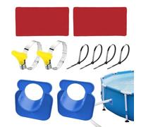 Jvjggag Colliers De Serrage Pour Tuyau Piscine | Support universel anti-affaissement du tuyau - Pièces Flexible Piscine - Pour Bassin À Armature, Maison, Arrière-Cour, Terrain, Jardin, Bord De Bassin,