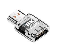 Jvjggag Converter For Monitor - 8k 60Hz Bidirectional Connector For Video Signal | PC Material With Transparent Housing, Male To Female Port Adapter, For HDTV, Laptop, Desktop, Projector