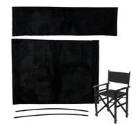 Jvjggag Director Chair Covers Set, Foldable Seat and Back Canvas Replacement Kit, Weatherproof Fabric for Outdoor Patio RV Camping Park Lawn Beach Garden Makeup Studio Furniture 52x16cm