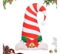 Jvjggag Dress Up Chapeaux de Noël Rouge et Blanc Candy Cane Rayé Headwear | Grand couvre-chef pour les vacances, le Nouvel An pour homme et femme, intérieur et extérieur, maison, défilé, fête