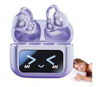 Jvjggag Earbuds - Wireless Clip on for Adults | LCD Touch Screen with Sound Proof, Portable Over Ear Headphones, Exercise Training Accessory for Running Cycling Outdoor