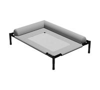 Jvjggag Elevated Dog Bed, Cooling Puppy Mat, Lightweight Washable Pet Furniture with Pillow and Breathable Mesh for Outdoor Indoor Camping Patio Sunbathing Travel
