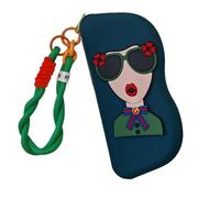 Jvjggag Eye Cases - Cute Sunglasses Holder for Women | Soft Silicone with Wrist Strap, Travel Storage Bag Accessories, Hiking Outdoor Organizer, Stylish Container for Glasses Protection