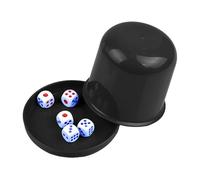 Jvjggag Family Dice Cup Set - Shaker with Lid and 5 Dices | Bar Party Entertainment Tool for Friends, Compact Accessory for Home Travel, Fun Dice Shaker for Family Games and Social Gatherings