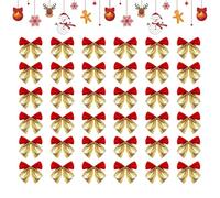 Jvjggag Festive Christmas Tree Bows - Small Christmas Ribbon ¦ Ribbon Set with Craft Embellishing, Holiday Decorations with Indoor Display Use, Tree Ornaments, Present Accessories for Decorating
