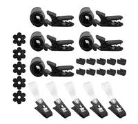 Jvjggag Garden Flag Stoppers Clips - Windproof Flagpole Fixing Set for Outdoor Display Security | Heavy Duty Metal Clips, Anti Slip Locks System, Lawn Porch Backyard Camping Party Flag Holder