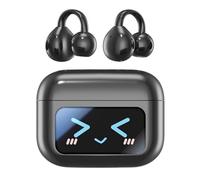 Jvjggag Headphones - Over Ear Earbuds for Fitness | LCD Display with Noise Shield, Wireless Clip on Earphones, Portable Audio Accessory for Adults Running Cycling Exercising