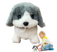 Jvjggag Jouet Chien à Queue Remuante - Animal en Peluche Réaliste et Compagnon - Chiot Robotique,pour Famille Amis des Animaux Garçons Filles Maison Anniversaire Noël
